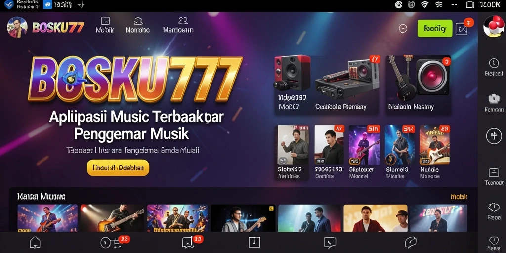 Gameplay BOSKU777 yang seru dengan berbagai tantangan musik.