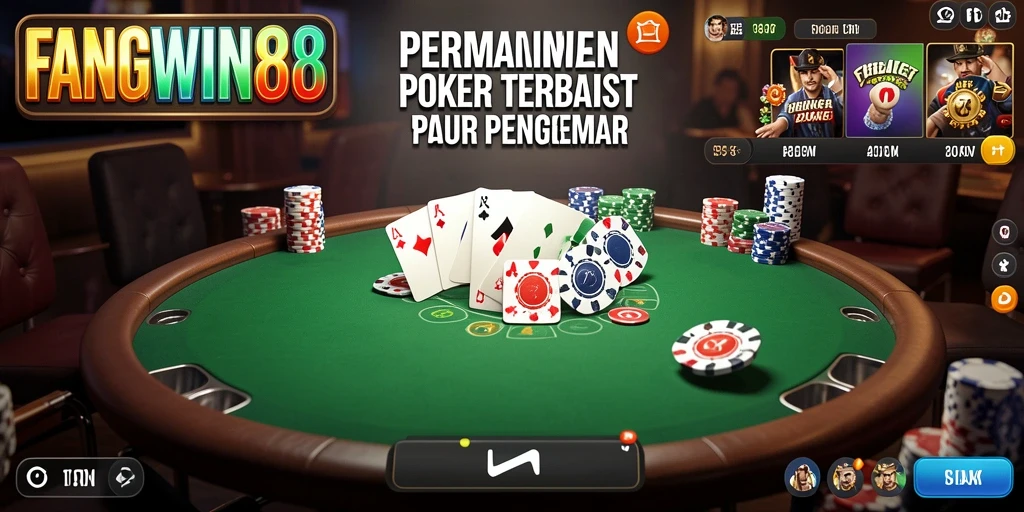 Tampilan gameplay poker yang menarik di FANGWIN88.
