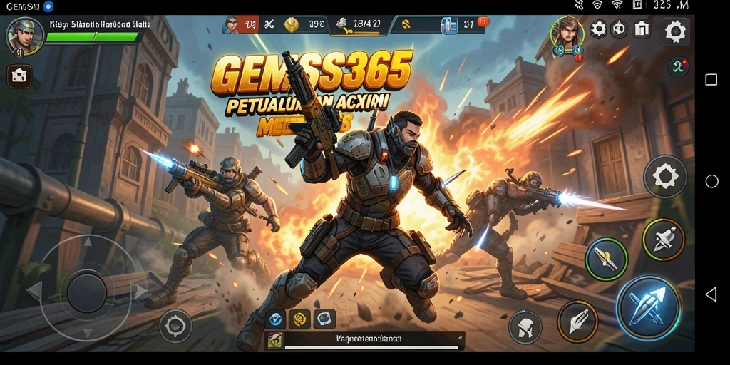 Tampilan gameplay GEMS365 yang mendebarkan dan penuh aksi.