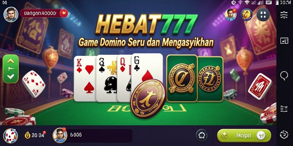 Gameplay seru HEBAT777 dengan aksi Domino yang mendebarkan.