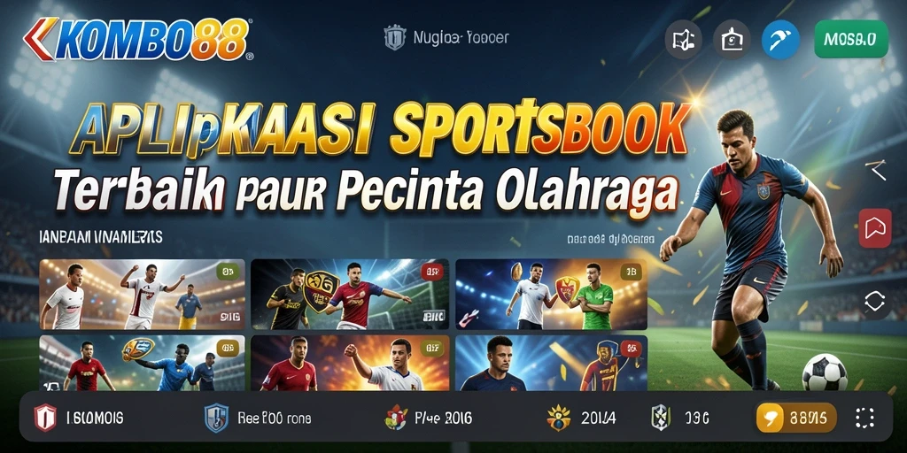 Screenshot KOMBO88 dengan tampilan antarmuka Sportsbook yang menarik.