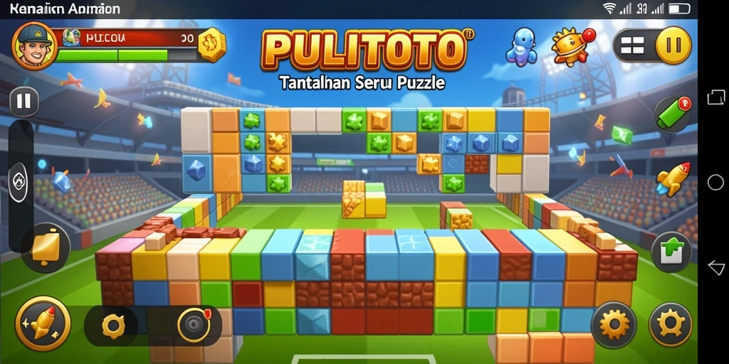 Tampilan menarik dari gameplay Puzzle di PULITOTO.