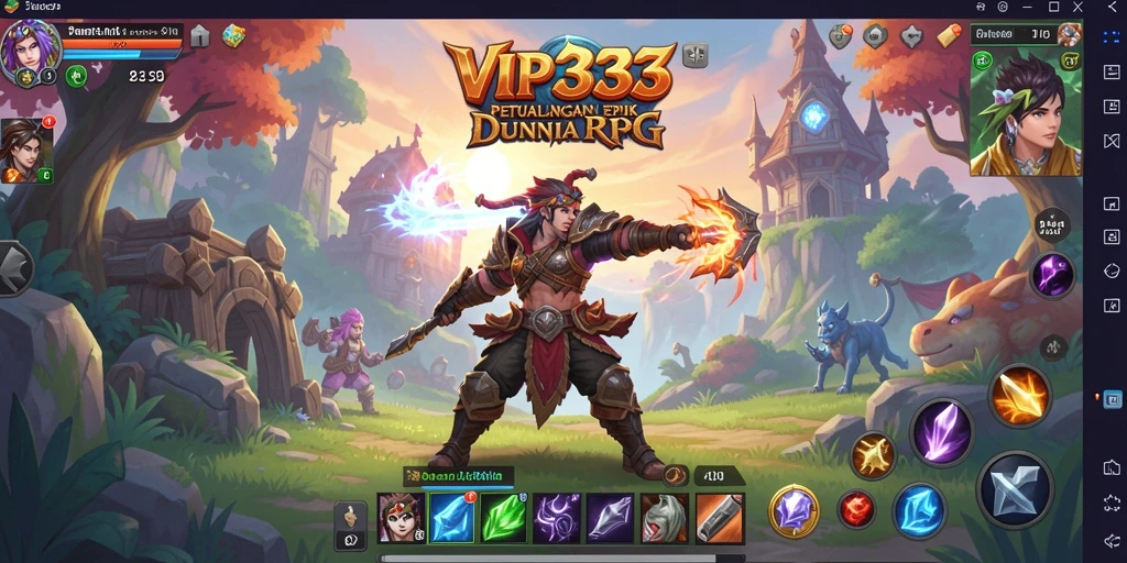 Screenshot utama dari gameplay VIP333 yang menunjukkan pertarungan yang menegangkan.