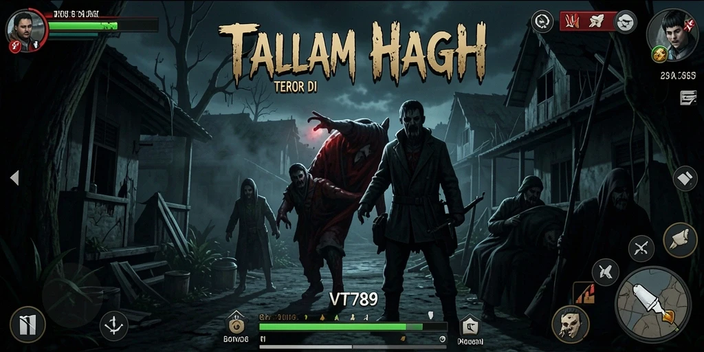 Tangkapan layar menegangkan dari gameplay horor VT789.